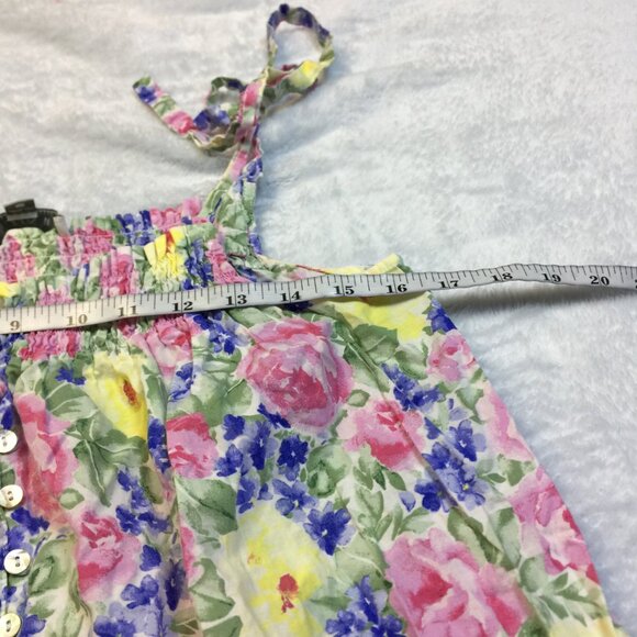 Eileen West Long Cami Nightgown Size M Womans Pink Floral Cotton Vtg Cottagecore - Picture 5 of 13